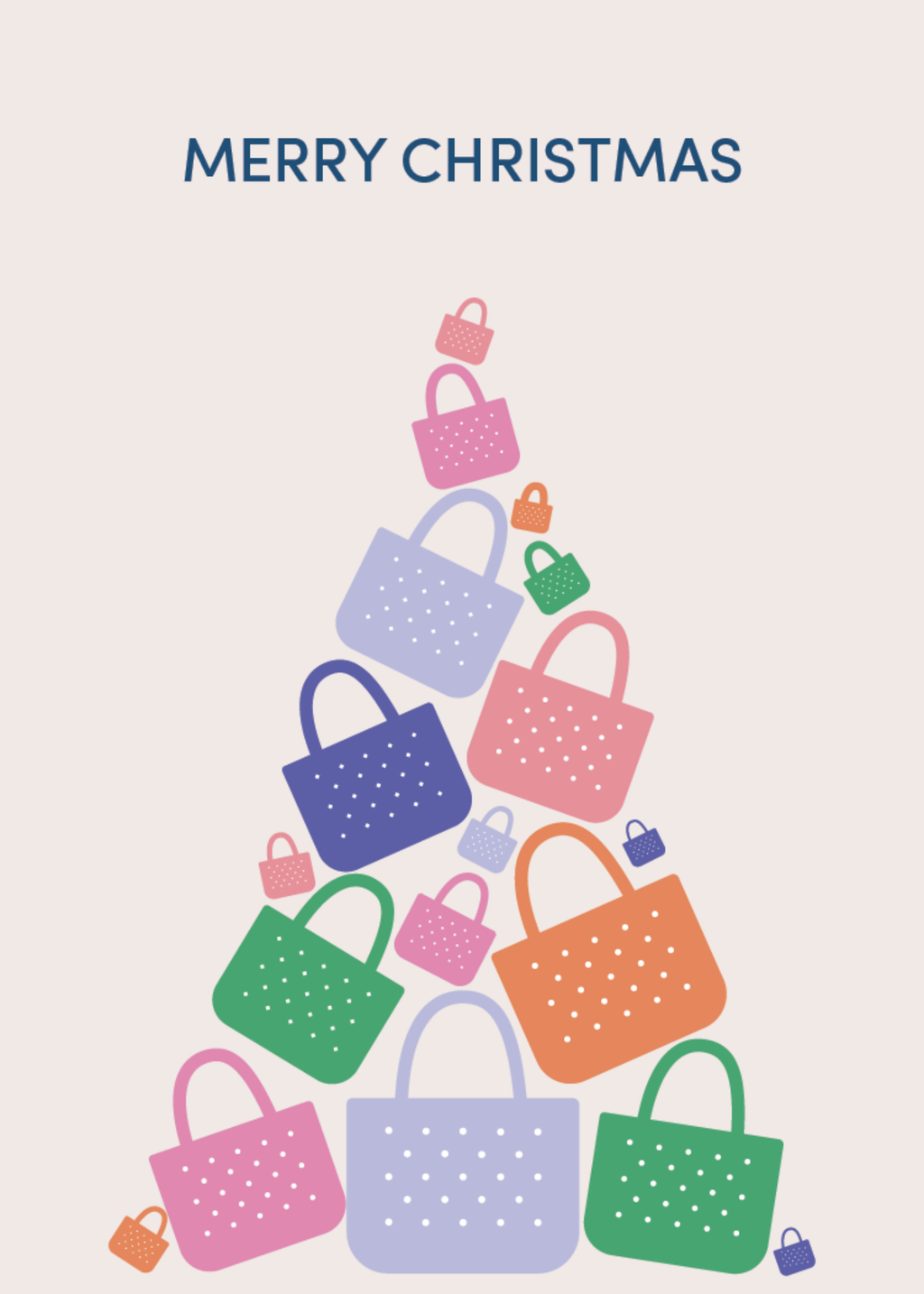 Merry Christmas Greeting Card - The Boat Bag