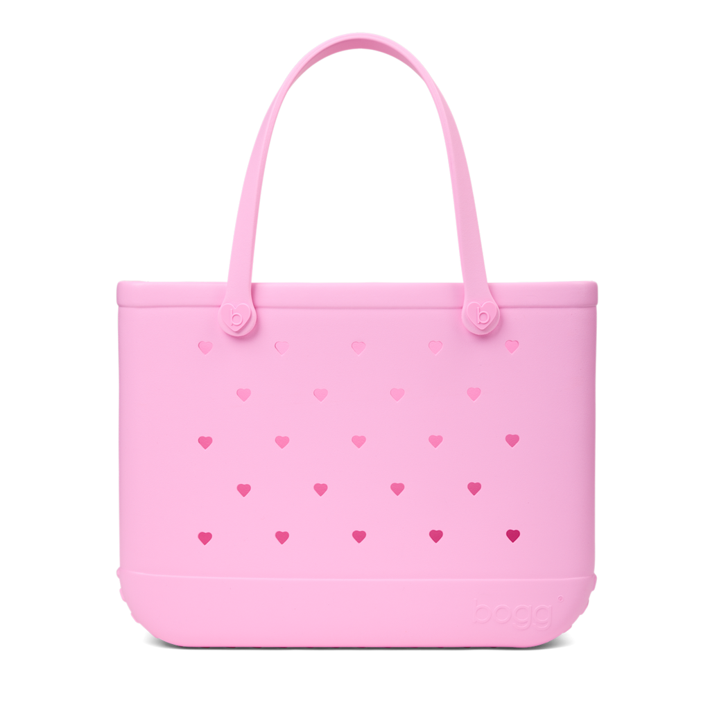 Original Bogg Bag - Cut Out Heart Pink Taffy - Your Go Bag
