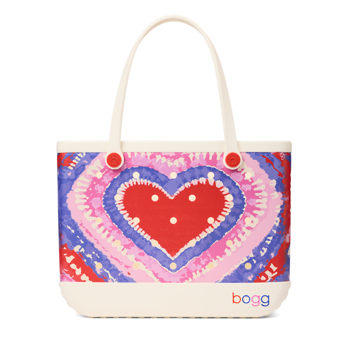 Original Bogg Bag - Dye-licious Heart Buoy Red - Wipeable Everyday Tote