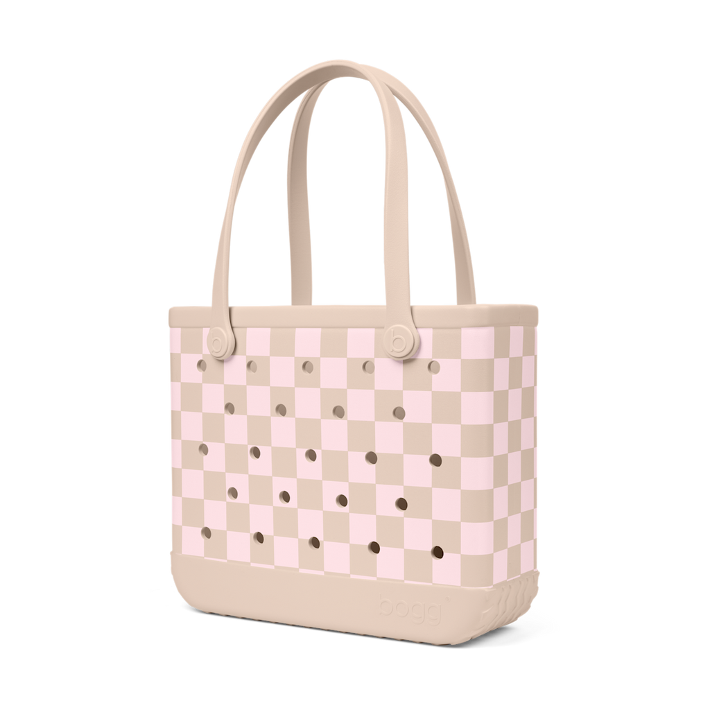 Baby Bogg Bag - Checkered Linen/ Pink Marshmallow - Bag It All