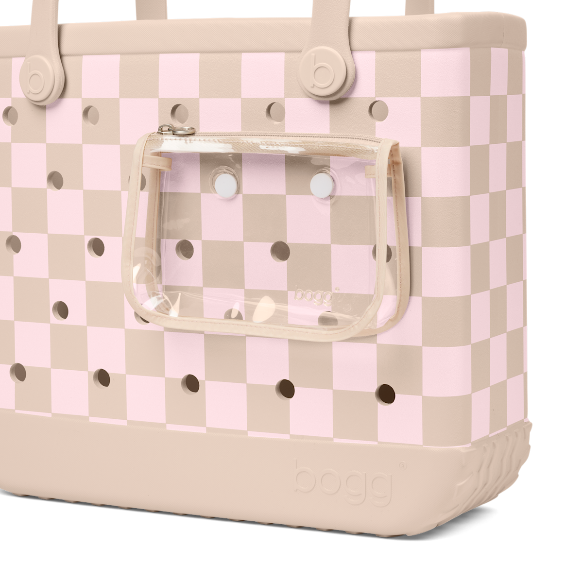 Baby Bogg Bag - Checkered Linen/ Pink Marshmallow - Bag It All