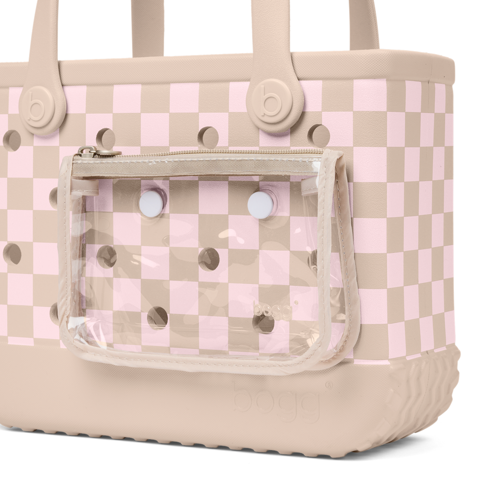 Bitty Bogg Bag - Checkered Linen/ Pink Marshmallow - Everyday Carry Energy