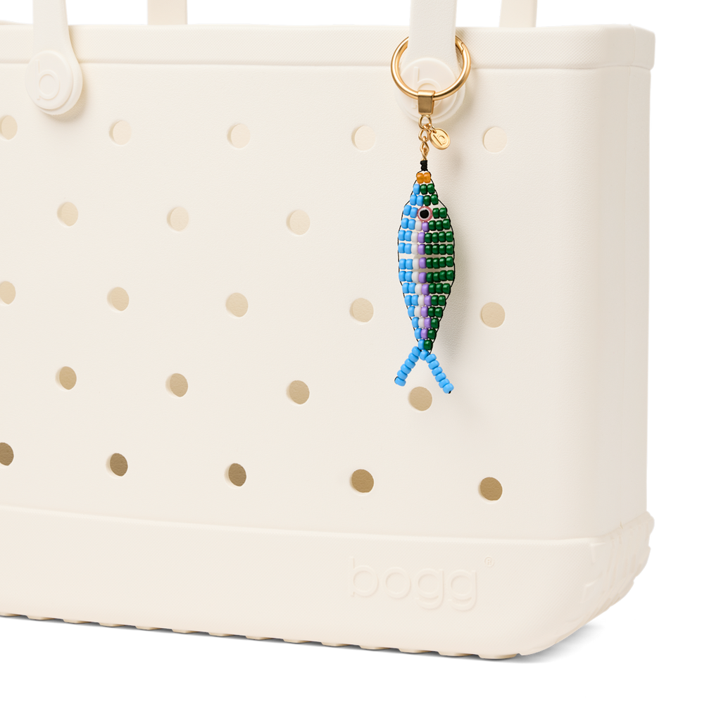 Bogg'd & Charmed  - Beaded Fish Blue/Green - Easy Everyday Tote