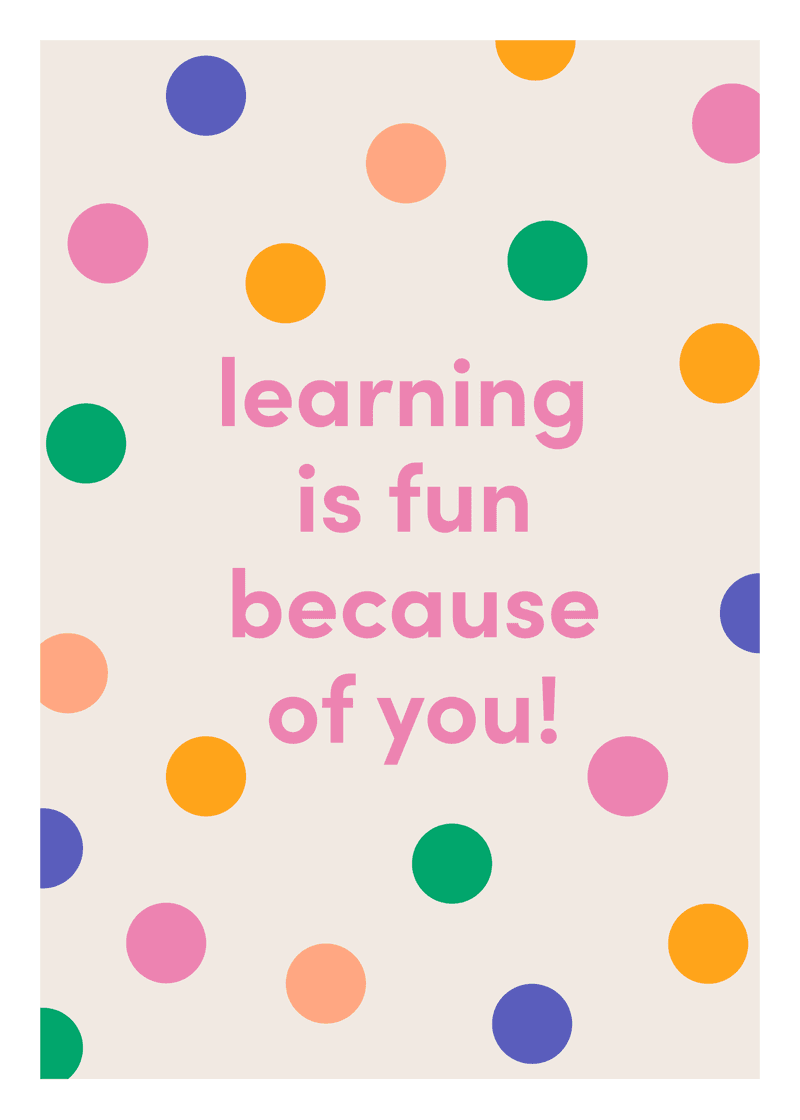 Learning is Fun Greeting Card - Pool Carry Energy