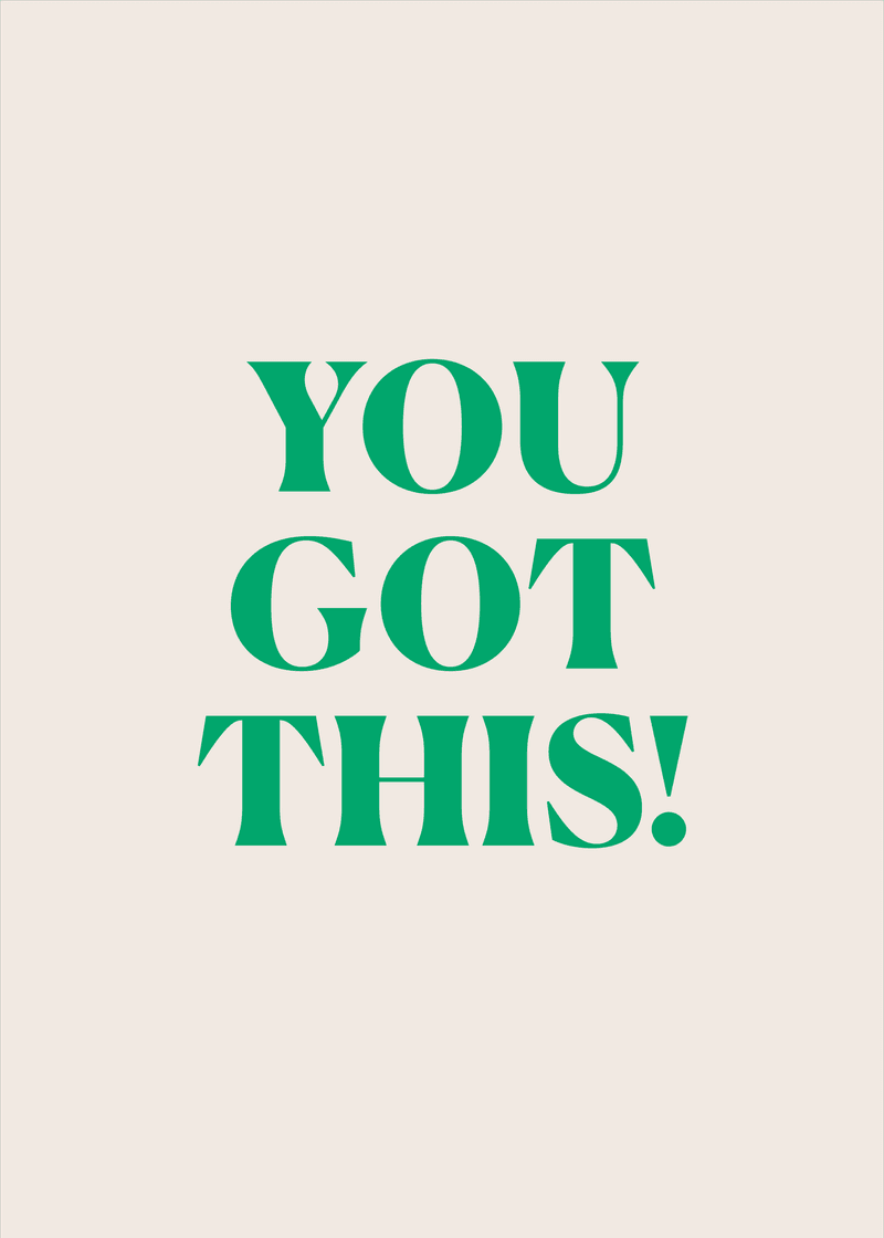 You Got This Greeting Card - A Bag for Packing