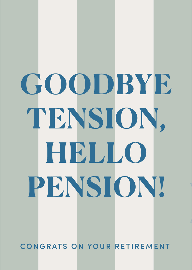 Hello Pension Greeting Card - Pool Tote Energy