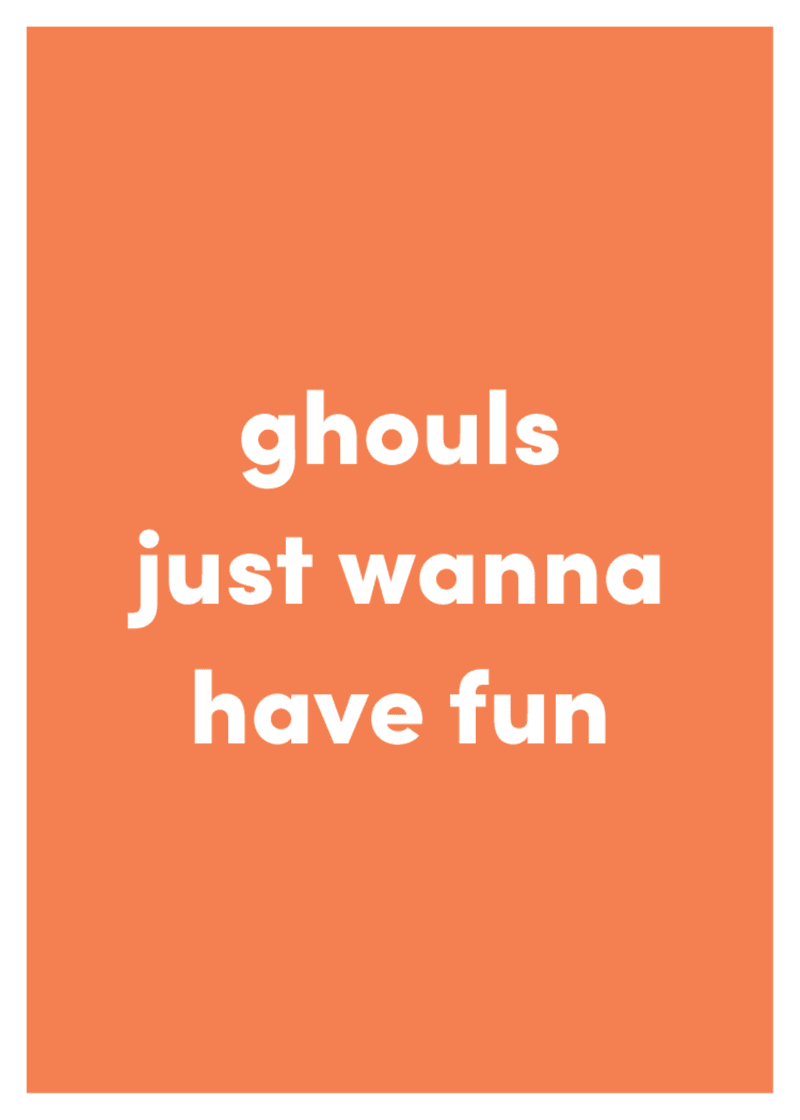 Ghouls Greeting Card - Picnic Bag Ready