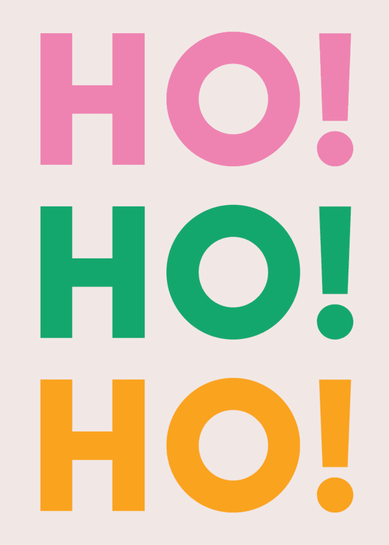 Ho Ho Ho Greeting Card - Beach Carry Choice