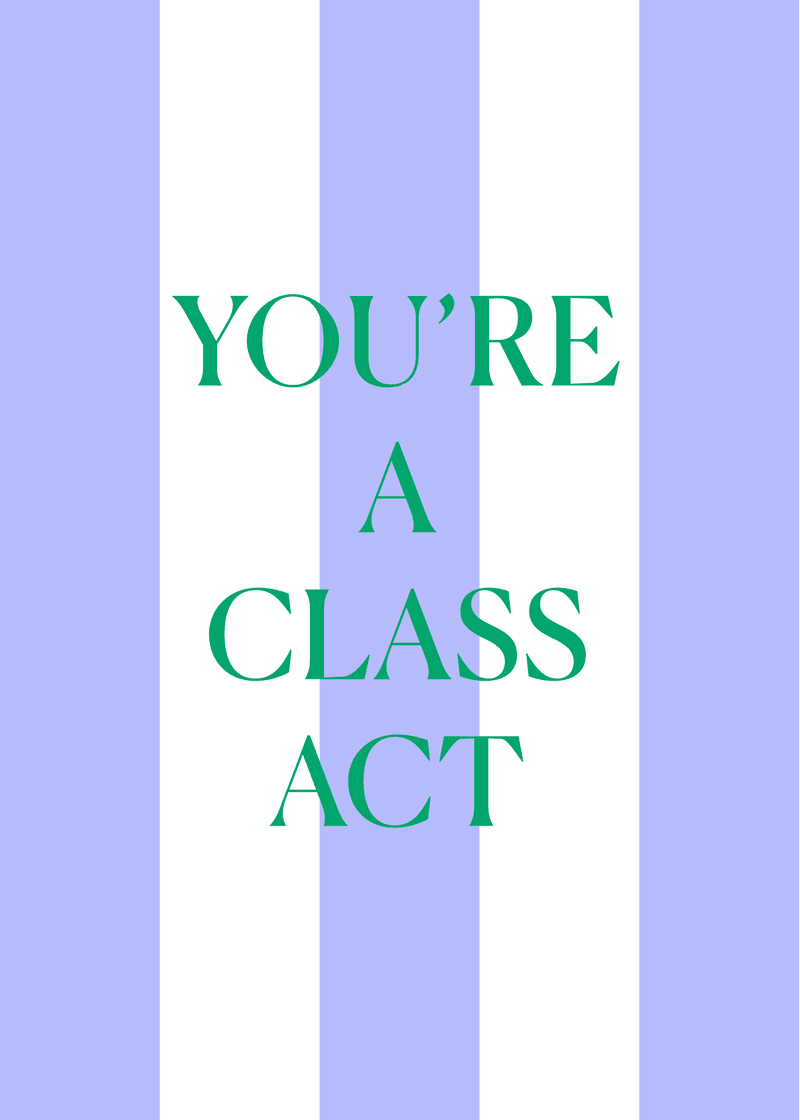 Class Act Greeting Card - Color Carry Energy