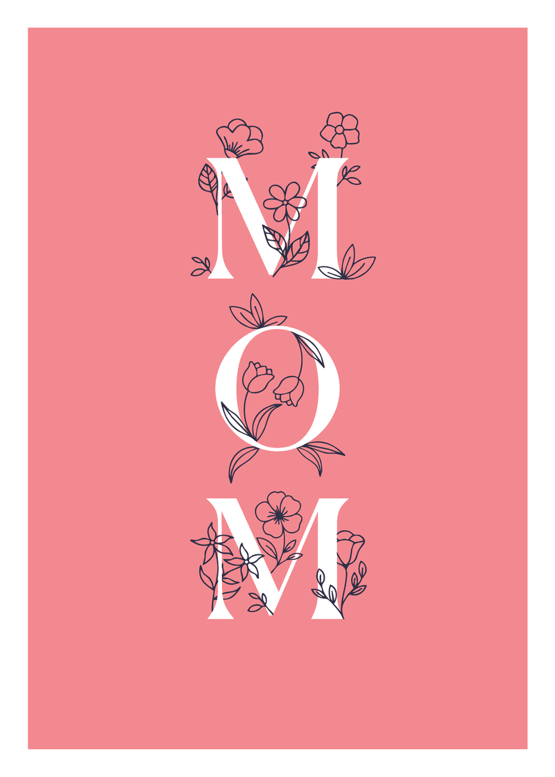 Mom Greeting Card - Color Tote Choice