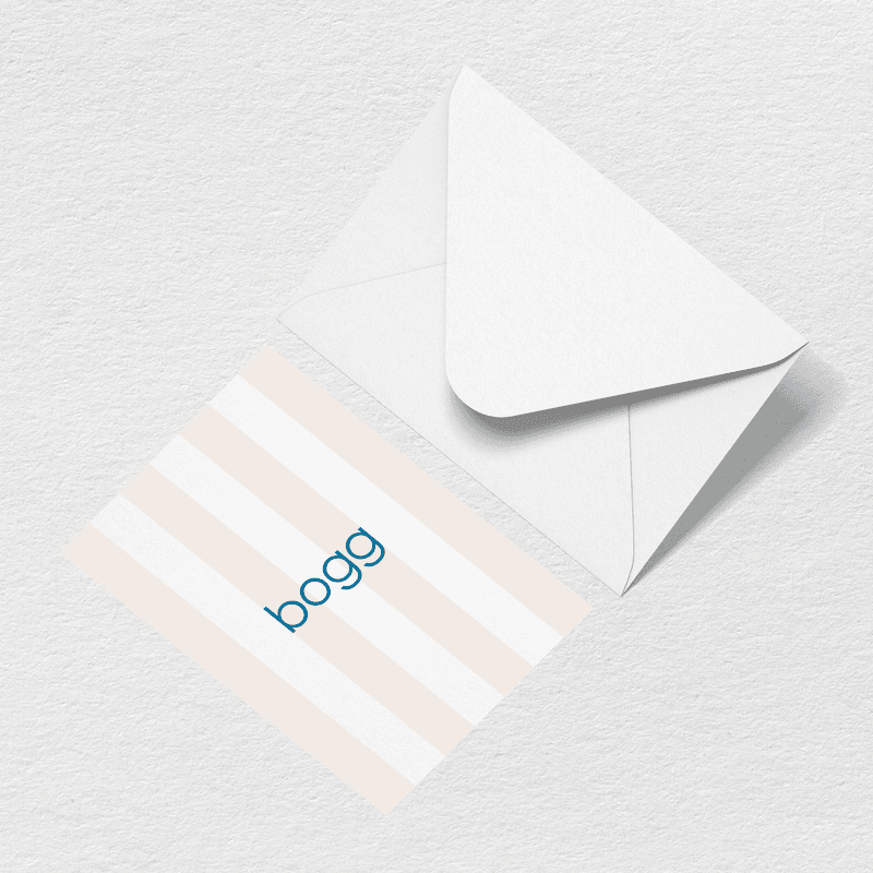 Bogg Stripes Greeting Card - A Tote for Weekends