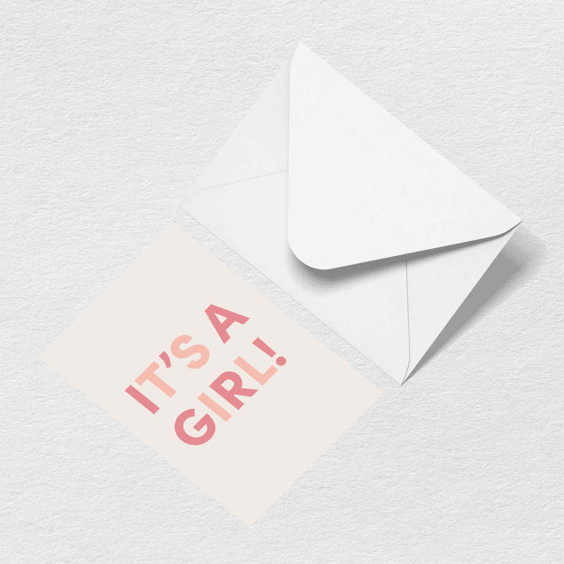 It's A Girl Greeting Card - Pack It All