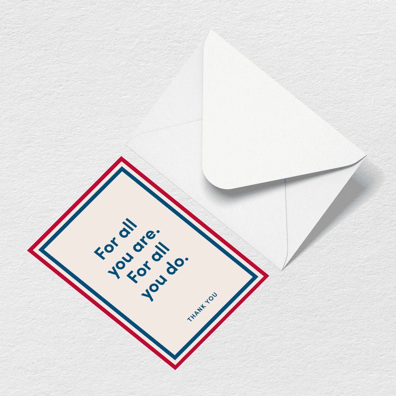 Thank You For All You Do Greeting Card - Daily Bag Choice