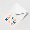 Happy Birthday Letters Greeting Card - The Roomy Bag