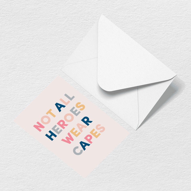 Heroes Greeting Card - Simple Tote Style