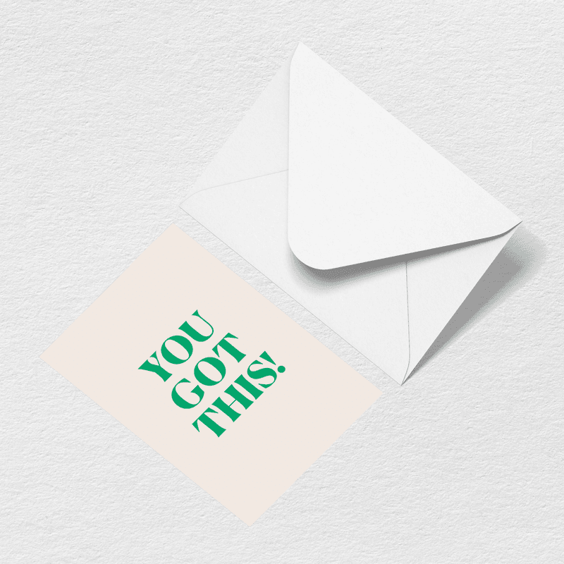 You Got This Greeting Card - A Bag for Packing