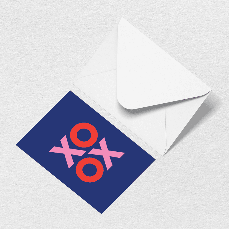 XOXO Greeting Card - A Tote for Shopping