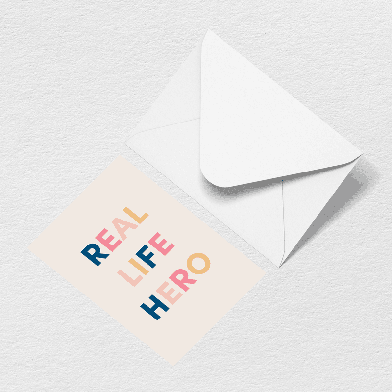 Real Life Hero Greeting Card - Your Travel Tote