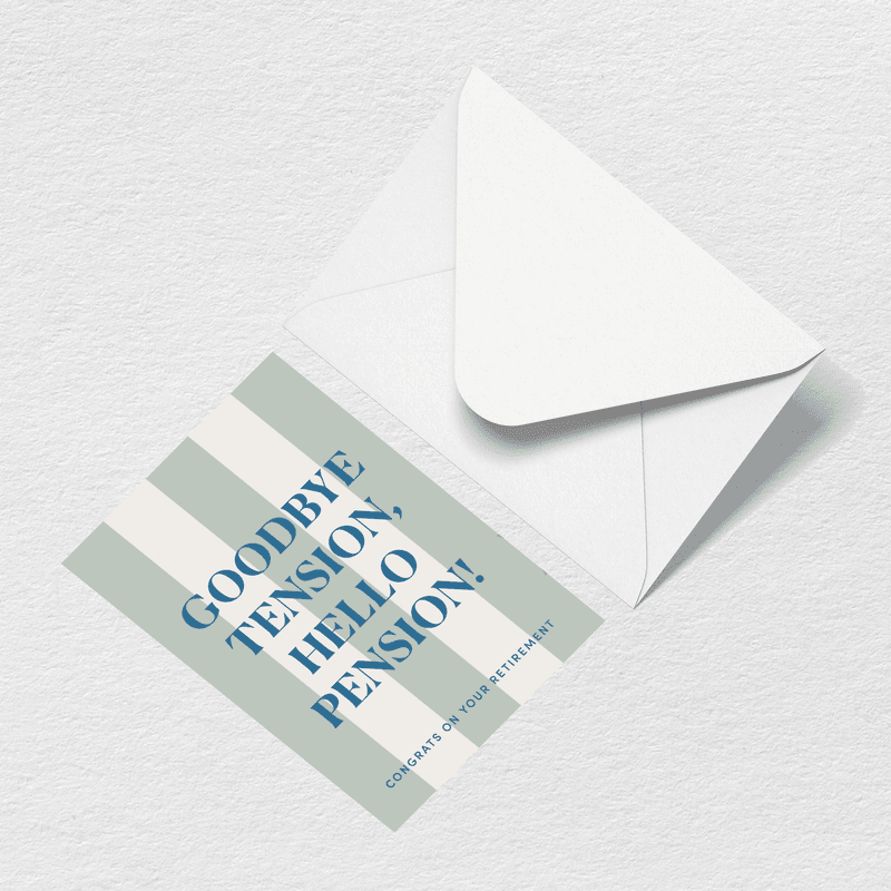 Hello Pension Greeting Card - Pool Tote Energy